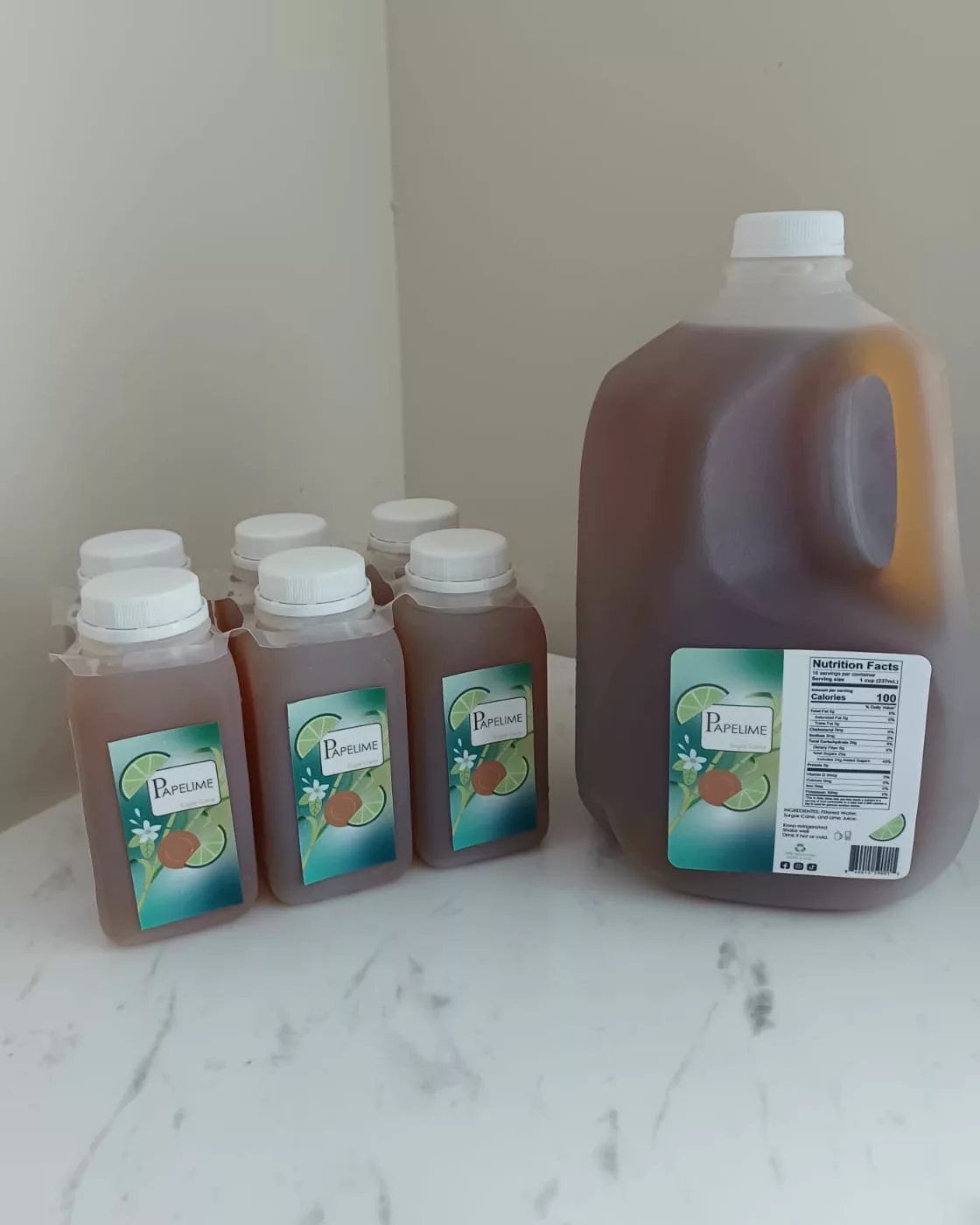 PAPELIME papelón con limón: Six Pack de botellas de 12 oz y galón